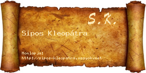 Sipos Kleopátra névjegykártya